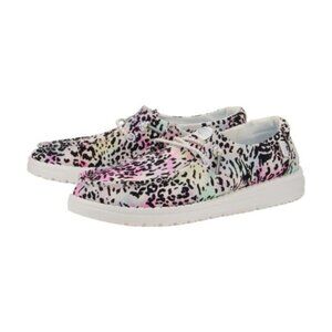Hey Dude Wendy Leopard Print Slide On Shoes